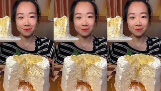 ASMR🍰Eating Thousand Layer Cream Cake 🍰 (soft and waxy sound) 크림 케ց 먹방 MUKBANG Satisfaction