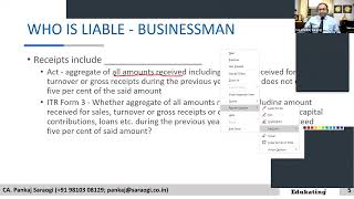 Clause Wise Discussion on Tax Audit-CA Pankaj Saraogi