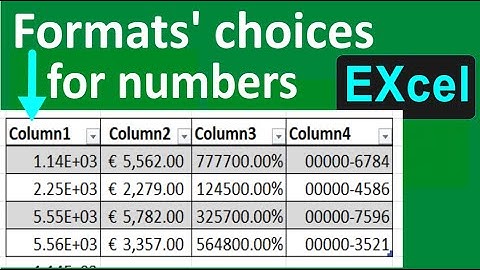 Applying different formats to numbers