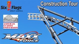 Maxx Force Construction Update. ACE Tour Six Flags Great America. Zero-G Vlog 11