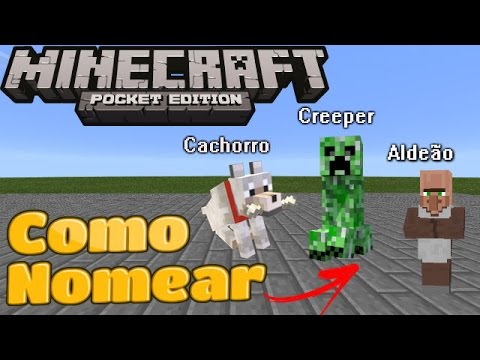 ☆Como Colocar Nome nos (Animais,Monstros,Aldeões) Minecraft PE (todas versões)