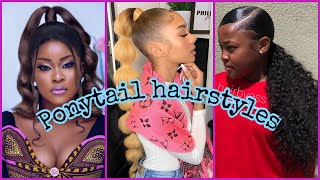 PONYTAIL HAIRSTYLES COMPILATION 2020| half up half down,sleek ponytail