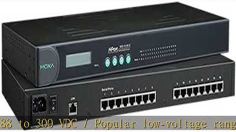MOXA NPort 5650-16 - 16 Ports Rackmount Serial Device Server, 10/100 Ethernet, RS-232/422/485, RJ-4