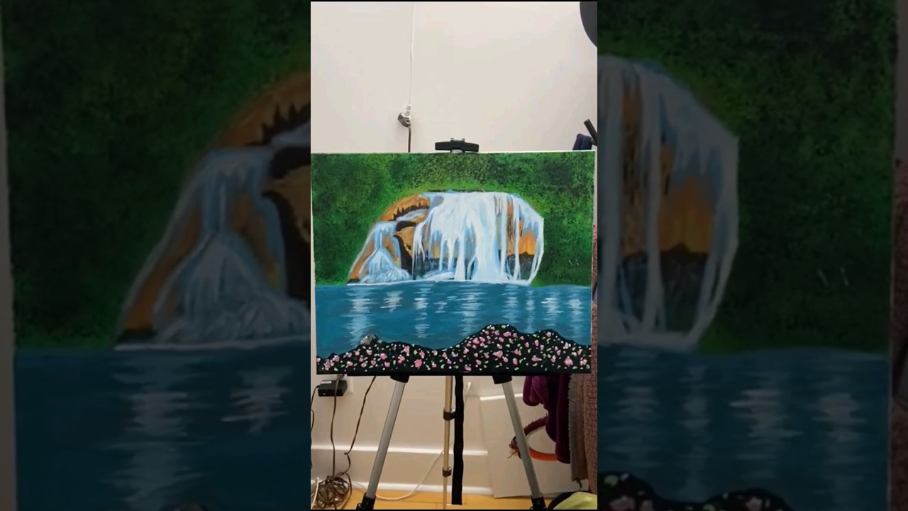Acrylic Painting Waterfalls 