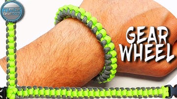 DIY Paracord Bracelet Gear Wheel World of Paracord How to Make Paracord Bracelet Tutorial
