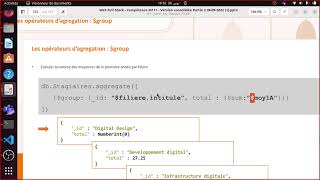 MongoDb (Vidéo 15):  agregation