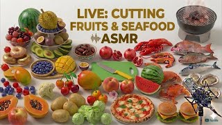 🔴 LIVE ASMR Relaxing Fruit and Vegetable Cuts 🍓🍑🍊🌽🦀🦐#Shorts #ASMR #Satisfying #ToyFood