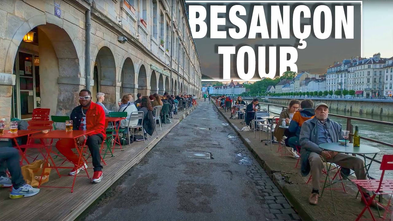 Besançon, France Walking Tour and Virtual Treadmill Scenery - City Walks 4K 60