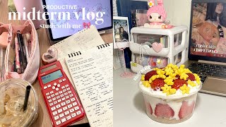 ˚｡⋆STUDY WITH ME ౨ৎ ˖ ࣪⊹ || study tips, stressless and realistic midterms vlog 💌