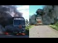 Basi Lilivyowaka Moto Hi Leo Baada Ya Ajali Mbaya Kutokea 