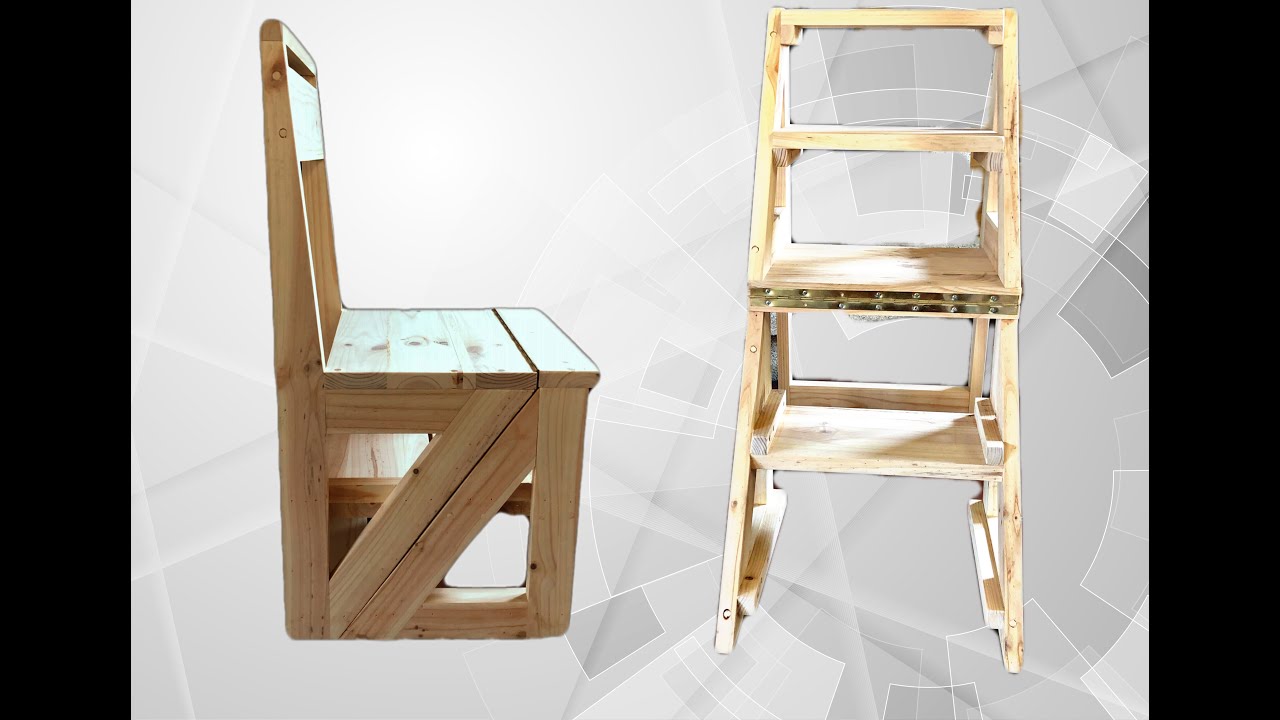 Silla De Escalera Antigua Antigua - Silla De Escalera De