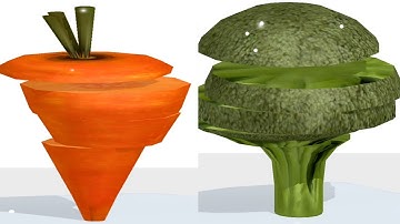 Stack Up!🥕🥦! Slicing Gameplay! Very Satisfying And Relaxing ASMR games!