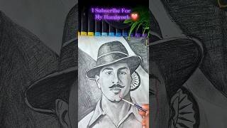 Drawing Bhagat Singh 🫡🩸with Pin 📌 #shorts #trending #viral #drawing