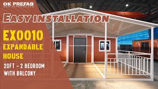 【EX0010】 20ft Container House | Stylish Terrace & Cozy Interior