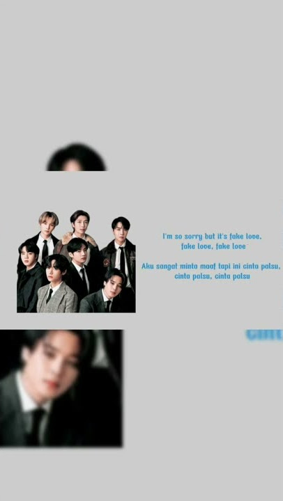 BTS ~ FAKE LOVE part 1 (Lirik Lagu Sub Indo)#Bts#BtsUpdate#Shorts
