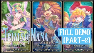 Trials Of Mana 2020 Remake Demo Gameplay Walkthrough Duran, Riesz & Charlotte Part 2