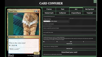 Card Conjurer Tutorial — How to Make Custom Magic: The Gathering Cards (August 2021)