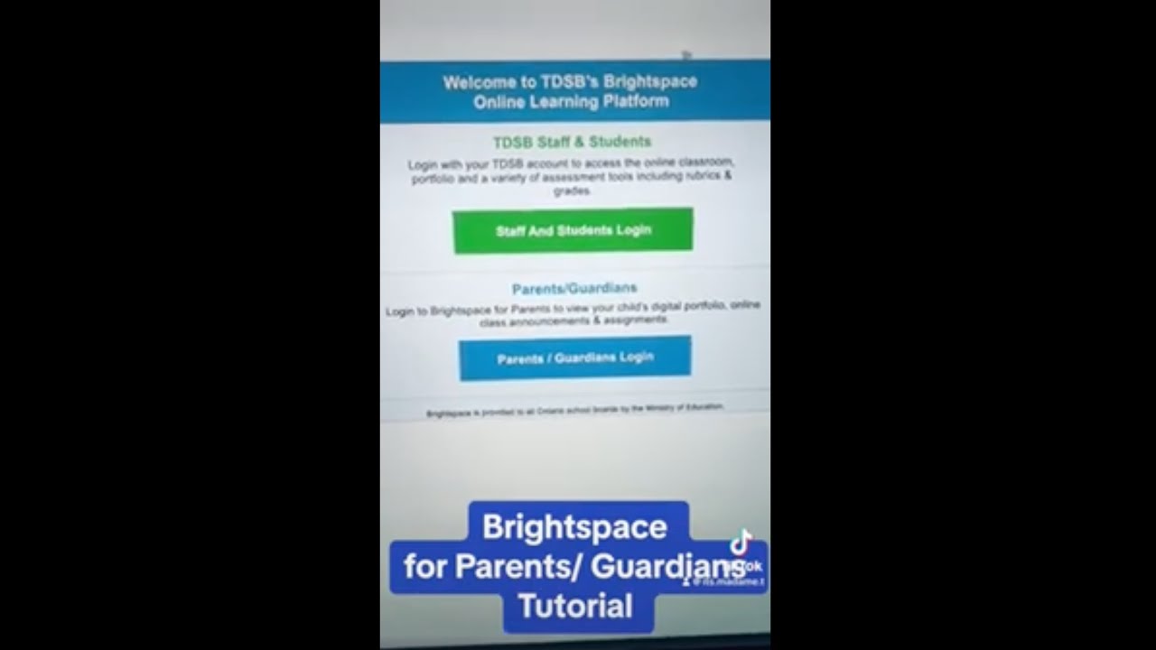 Brightspace Parents/Guardians - How to sign up and sign in - YouTube