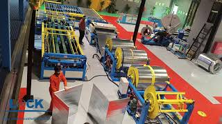 LOCK-Automatic Duct LineVII is installed and produced smoothly#hvac #ductmachine #ductline #lock