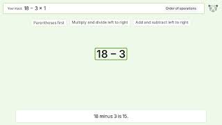 Master Order of Operations: Solve 18-3(1)