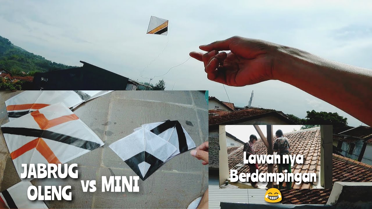 Adu Layangan Mini vs Jabrug Oleng, Duel Ma Bocil di Loteng