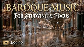 Baroque Music For Studying | Relaxing Baroque Classical Music In A Royal Golden Ballroom For Focus