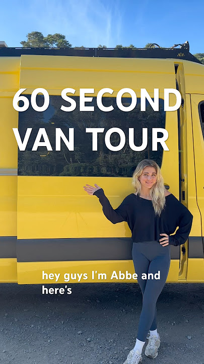 60 second van tour of Luna 🌕 #vantour #vanlife #camper