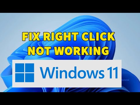 Fix Right Click Not Working Windows 11 | How To