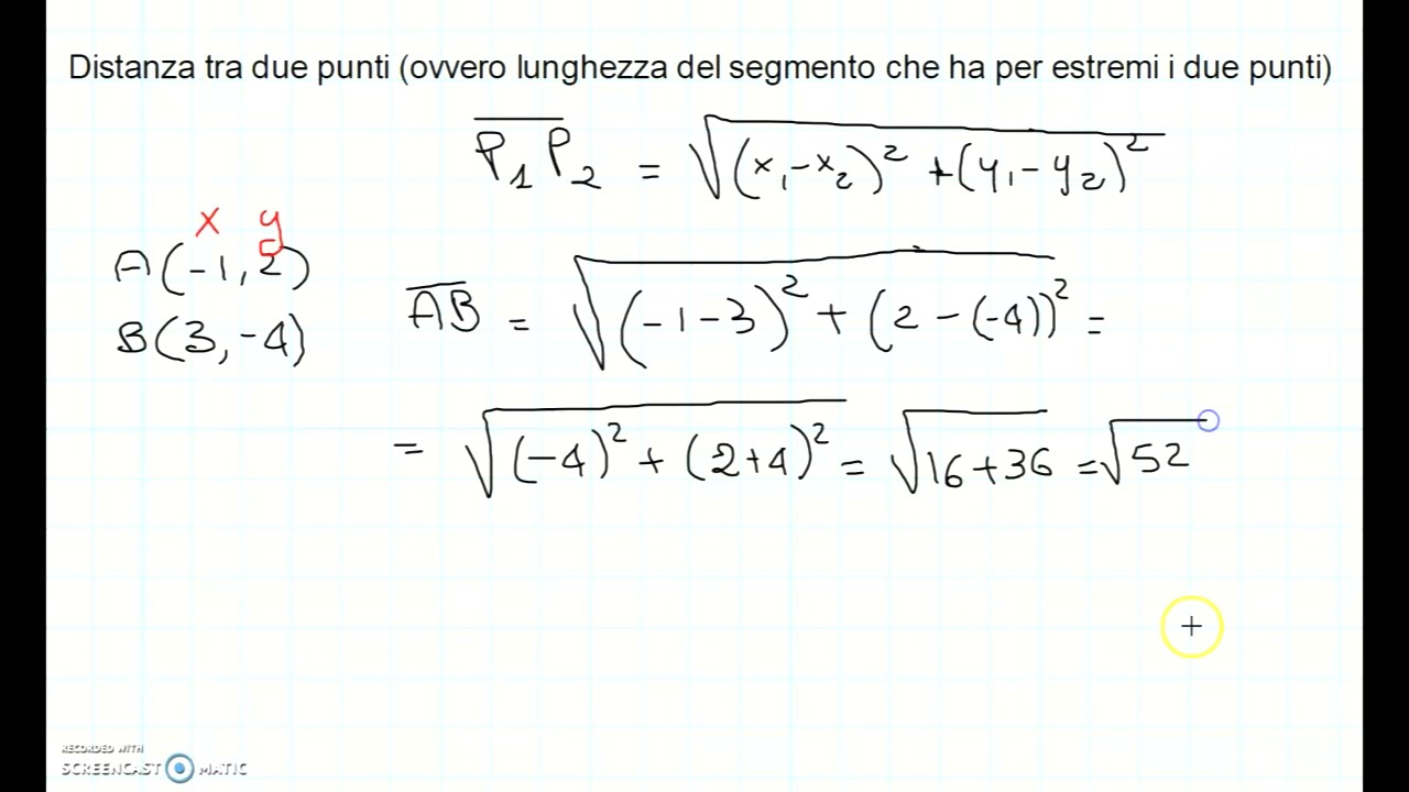 Distanza tra due punti