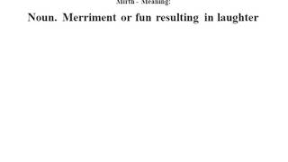 Mirth definition | Mirth meaning