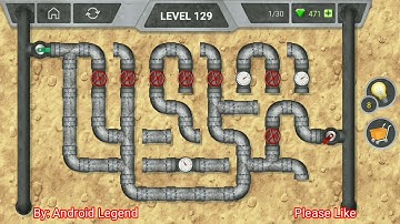 Pipeline Level 129 All 3 stars By Pixign, Android Solution