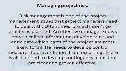 Challenges faced in Project Management