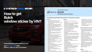 HOW TO GET YOUR BUICK WINDOW STICKER BY VIN? | Buick Window Sticker Lookup Guide!