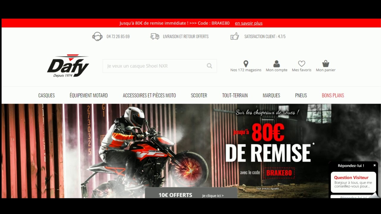 Comment utiliser un code promo Dafy Moto YouTube