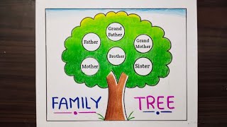 Family Tree / How to Make Family Tree Easy Step / Family Tree Project Idea / Family Tree Drawing