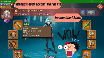 🔥 LORDS MOBILE | STRONGEST 400M ACCOUNT OVERVIEW | FULL GEAR + HEROES 🔥#lordsmobile