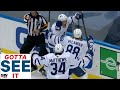 GOTTA SEE IT: Maple Leafs Score Three Goals With Goalie Pulled To Tie Game 4 vs. Blue Jackets