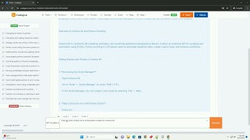 Chat gpt with cinema 4d ai write python scripts for cinema 4d