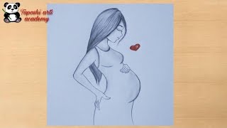 Pencil drawing of mother feeling towards Baby /pencil drawing of Baby