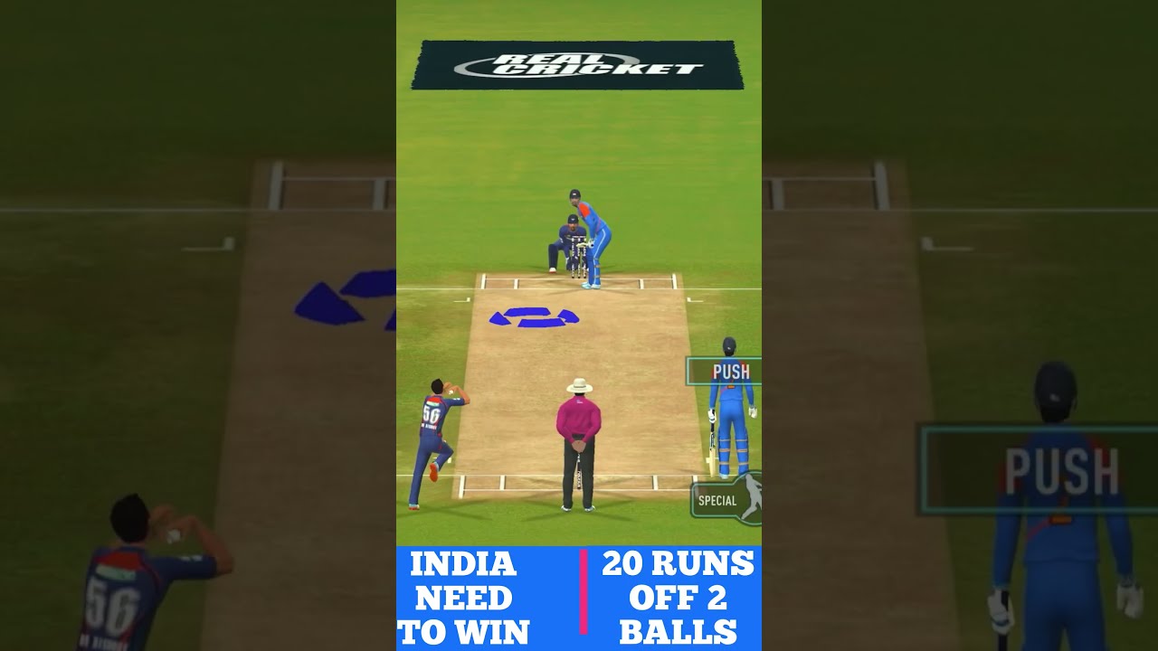 LAST OVER DRAMA INDIA NEED 22 RUNS OFF 6 BALLS IND VS LSG Rc24 Realcricket24 Shorts Cricket