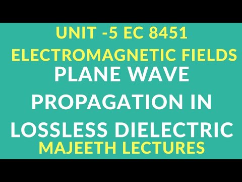 EC8451 ELECTROMAGNETIC FIELDS-PLANE WAVE PROPAGATION IN LOSS LESS ...