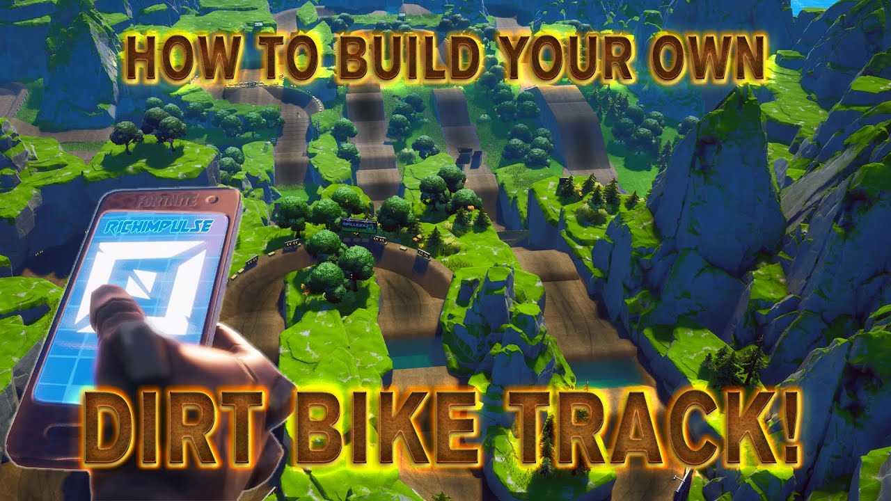 How to build a dirt bike track in Fortnite Creative! 