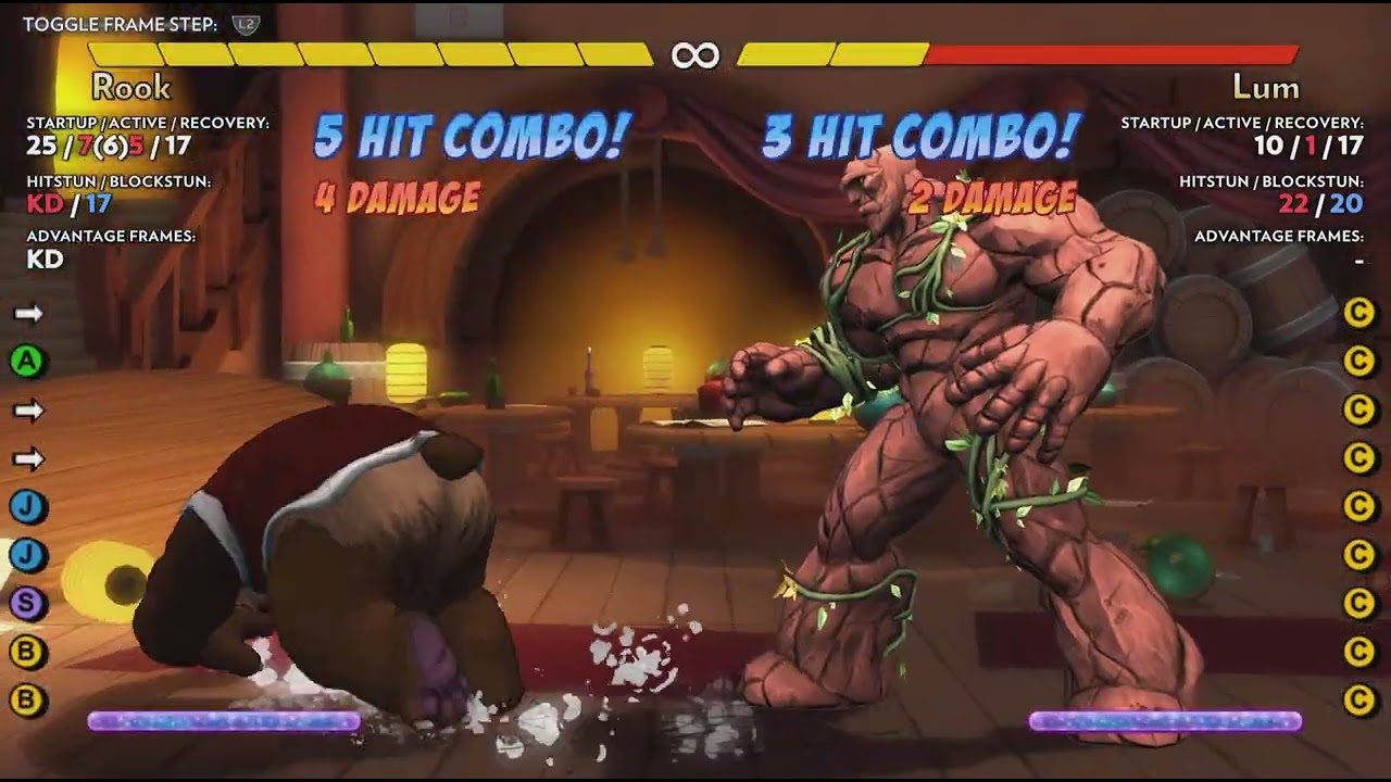 Fantasy Strike - Rook 4 DMG Combo