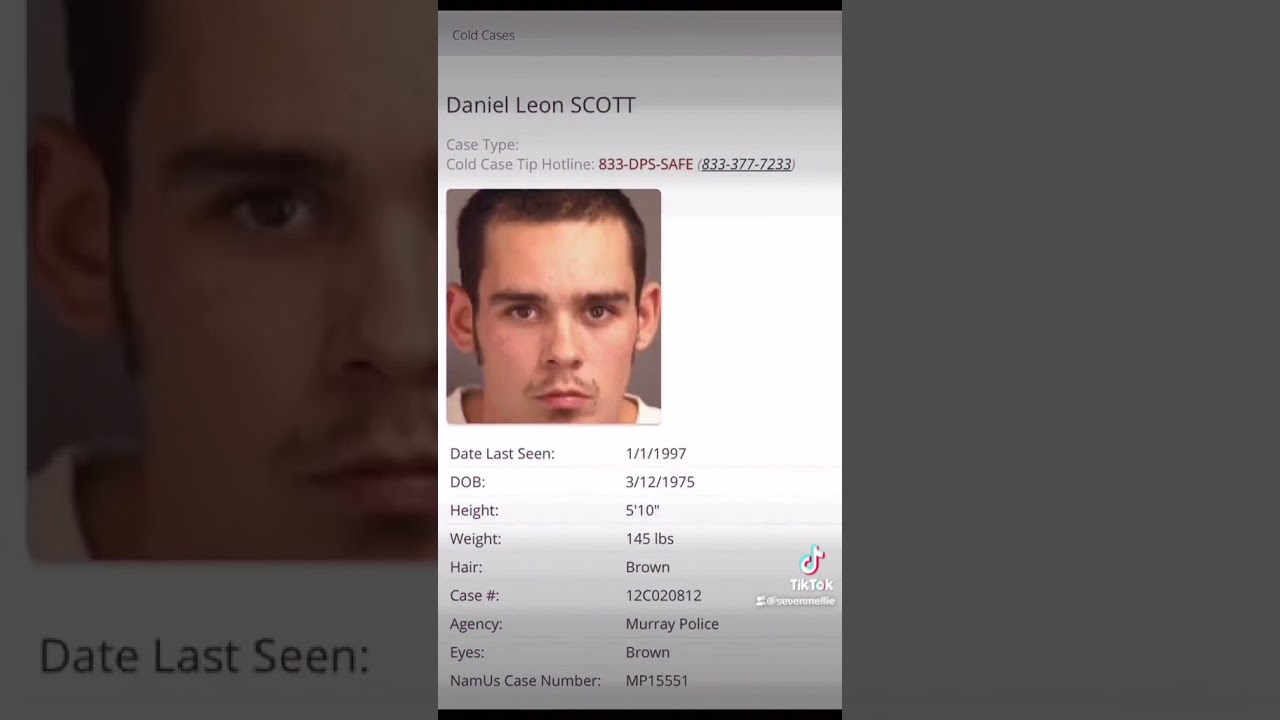 Daniel Leon Scott Missing since 1/1/1997 My brother “Danny” we will never stop searching for you!!