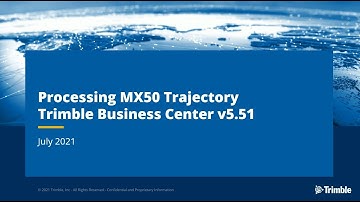 TBC Workflows for MX50 Trajectory Processing