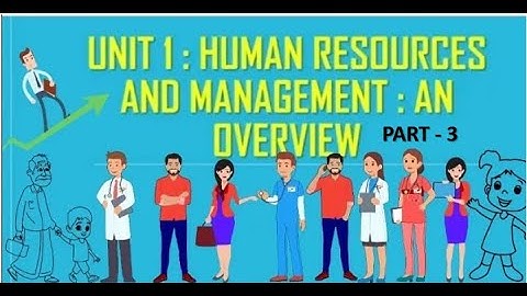 Unit 1 Human Resource and Management : an Overview - Part -3|  BRL 008