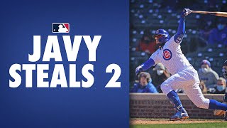Cubs' Javier Báez uses his speed to steal 2 and score on eventful trip around the bases!