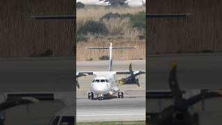 🛫 Swift Air ATR72 take-off at Barcelona AirPort RWY24L #atr72 #swiftair #aviation #takeoff #bcn