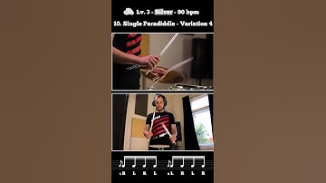 Back To Basics: 10. Flam Single Paradiddle / Variation 4 #shorts