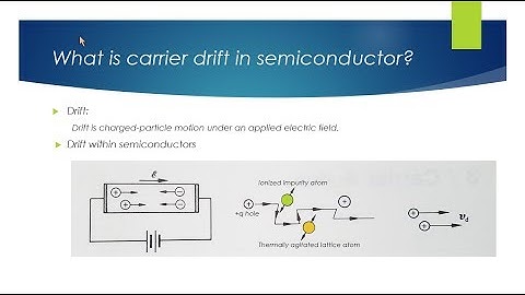 What is carrier drift in semiconductor?